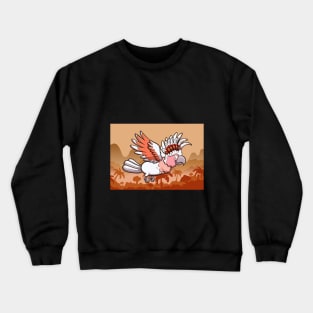 Cockatoo Flying In Jungle Crewneck Sweatshirt